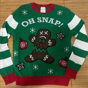 Well Worn Green 'Oh Snap' Gingerbread Sweater